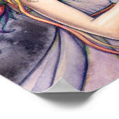 美しいエンジェルフェアリーウォーター色のポスタープリント ポスター (角)