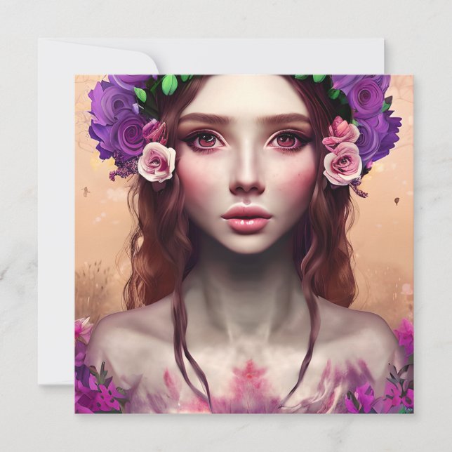 美しいエンチャントレスファンタジーAIアート (正面)