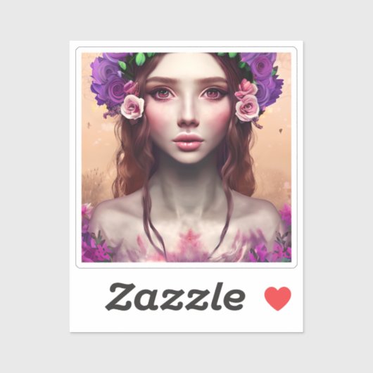 美しいエンチャントレスファンタジーAIアート シール (シート)