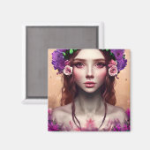 美しいエンチャントレスファンタジーAIアート マグネット (正面/裏面)