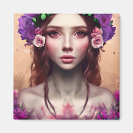 美しいエンチャントレスファンタジーAIアート マグネット