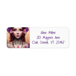 美しいエンチャントレスファンタジーAIアート ラベル