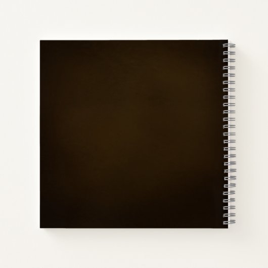 美しいエンボスモノグラムフェイクアンティーク ノートブック (裏面)