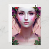 美しいエーテルの女性のファンタジーアート ポストカード (正面/裏面)