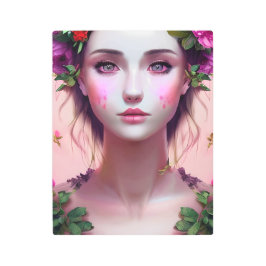 美しいエーテル魅惑の女性ファンタジーアート メタルプリント