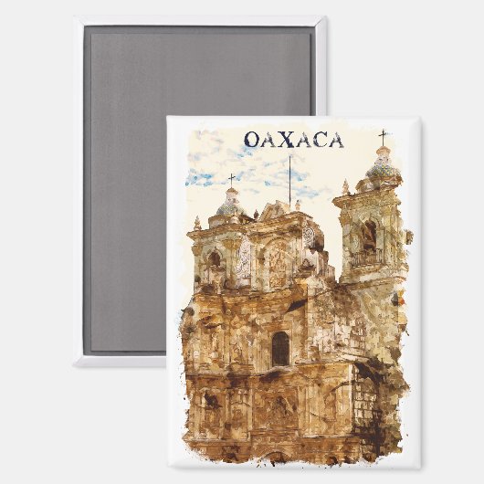 美しいオアハカ メキシコ サント・ドミンゴ寺院 マグネット (正面/裏面)