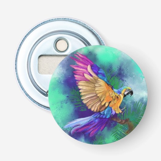 美しいオウムボトルオープナー 栓抜き (正面)