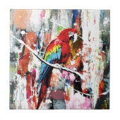 美しいオウム タイル (正面)