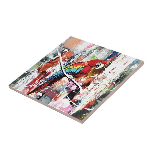 美しいオウム タイル (側面)