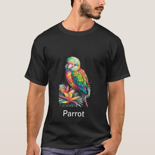 美しいオウム Tシャツ (正面)