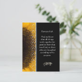 美しいオエレガントレンジバラクリスチャン奨励 ポストカード (スタンド正面)