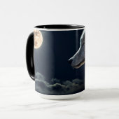 美しいオオカミのコーヒー・マグ マグカップ (正面左)