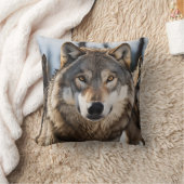 美しいオオカミの枕！ クッション (ブランケット)