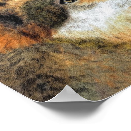 美しいオオカミ ポスター (角)