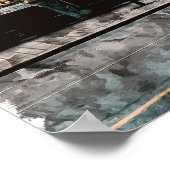 美しいオタワ絵を描カナダの旅行水の色 ポスター (角)