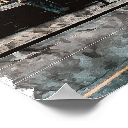 美しいオタワ絵を描カナダの旅行水の色 ポスター (角)