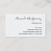 美しいオフホワイト&レッドローズフローラブーケ 名刺 (裏面)