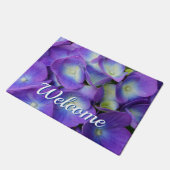 美しいオブブルーアジサイウェルカムドアマット ドアマット (アングル)