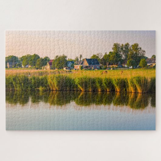 美しいオランダの田舎の風景 ジグソーパズル (横)