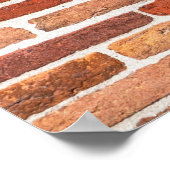 美しいオランダ伝統的ハウス。レンガの壁 ポスター (角)