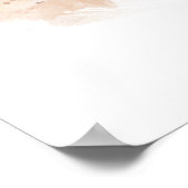 美しいオリジナルキツネ水彩デザイン ポスター (角)