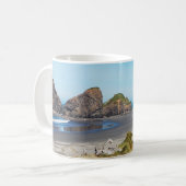 美しいオレゴンの海岸風景 コーヒーマグカップ (正面左)