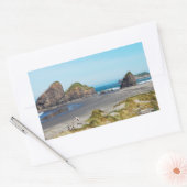 美しいオレゴンの海岸風景 長方形シール (封筒)