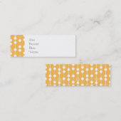 美しいオレンジと白ぶら下がったのビーズ スキニー名刺 (正面/裏面)