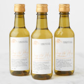 美しいオレンジと蜂蜜ホワイトハンドウォッシュラベル ワインラベル (ボトル)