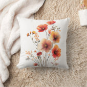美しいオレンジと黄色の春の花 クッション (ブランケット)