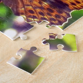 美しいオレンジと黒の斑点のある蝶 ジグソーパズル (側面)