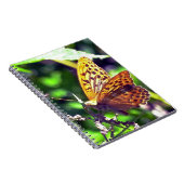 美しいオレンジと黒の斑点のある蝶 ノートブック (右側)