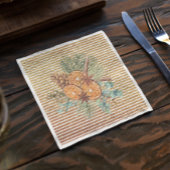 美しいオレンジのスライス松の花束クリスマス スタンダードカクテルナプキン