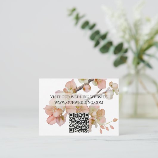 美しいオレンジのフローラの水色の花 エンクロージャーカード (スタンド正面)