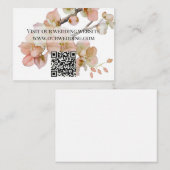 美しいオレンジのフローラの水色の花 エンクロージャーカード (正面/裏面)