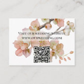 美しいオレンジのフローラの水色の花 エンクロージャーカード (正面)