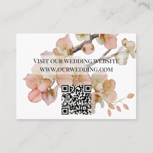 美しいオレンジのフローラの水色の花 エンクロージャーカード (正面)