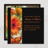 美しいオレンジの花の記念日招待状 招待状 (正面/裏面)