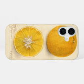 美しいオレンジの芸術作品 iPhone 16ケース (裏面横)