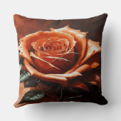 美しいオレンジゴシックバラ クッション (裏面)