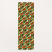 美しいオレンジサテュコンマ蝶 ヨガマット (正面)