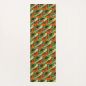 美しいオレンジサテュコンマ蝶 ヨガマット (裏面)