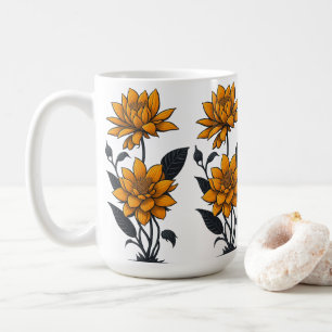 美しいオレンジジャスミンの花 コーヒーマグカップ