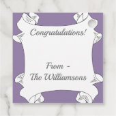 美しいオレンジチューリップ フェイバータグ (裏面)