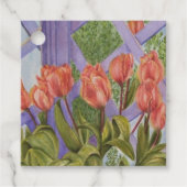 美しいオレンジチューリップ フェイバータグ (正面)