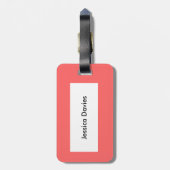 美しいオレンジハイビスカスフラワーカスタムラゲッジ ラゲッジタグ (裏面縦)