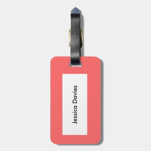 美しいオレンジハイビスカスフラワーカスタムラゲッジ ラゲッジタグ (裏面縦)