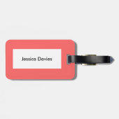 美しいオレンジハイビスカスフラワーカスタムラゲッジ ラゲッジタグ (裏面横)