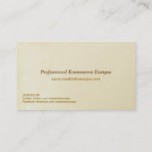 美しいオレンジモノグラムの名刺のテンプレート 名刺 (裏面)