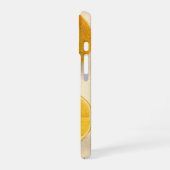 美しいオレンジ色のアートワーク iPhone 16ケース (左側面)